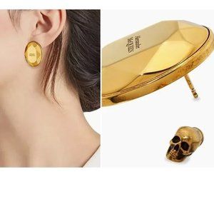 Alexander McQueen Large Oval Stud Earrings